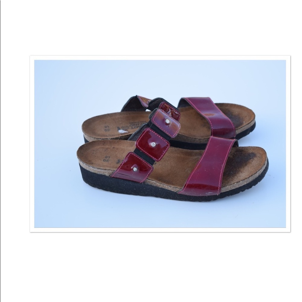Naot Women's Sandals in Burgundy and Black